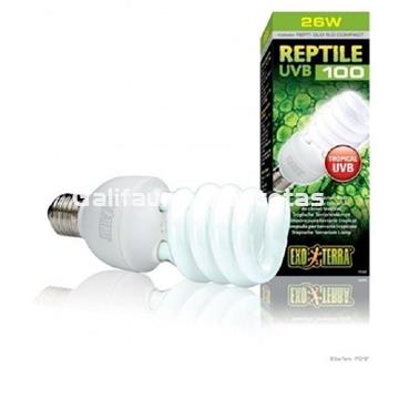 Bombilla UVB 5.0 para terrarios UVB 100 5.0  de EXO TERRA. Lámpara de bajo consumo. - Imagen 2