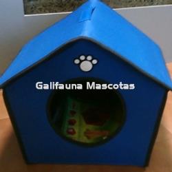 Caseta de lona azul para perro mediano o pequeño. - Imagen 1