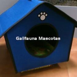 Caseta de lona azul para perro mediano o pequeño. - Imagen 2
