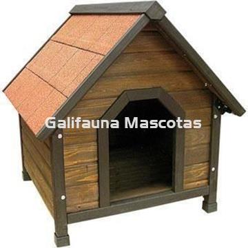 Caseta madera con techo impermeable para perro L78 x  F88 x  A81 Cms. - Imagen 2