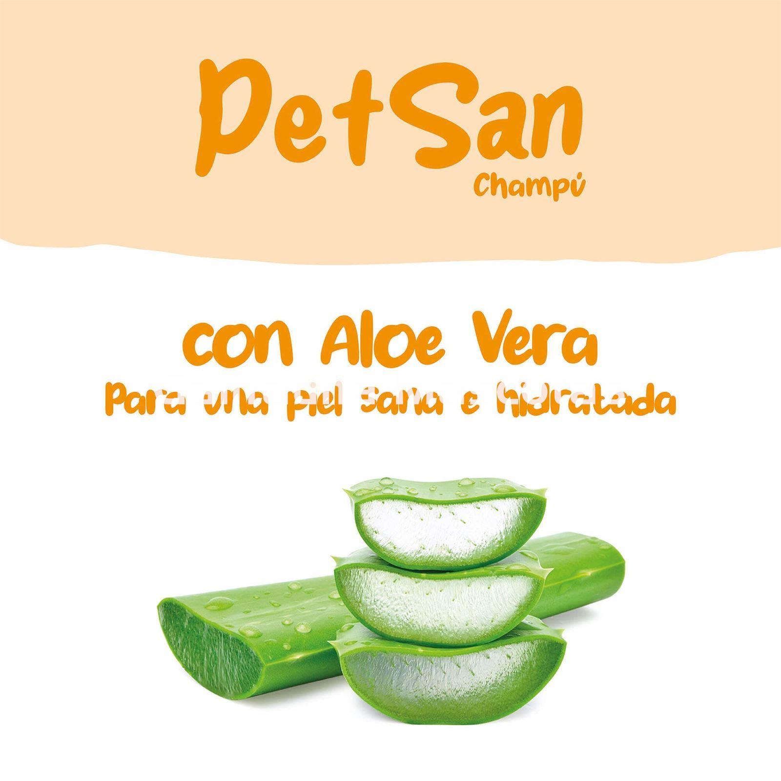 Champú antilágrimas con Aloe Vera para perros y gatos PetSan - Imagen 4