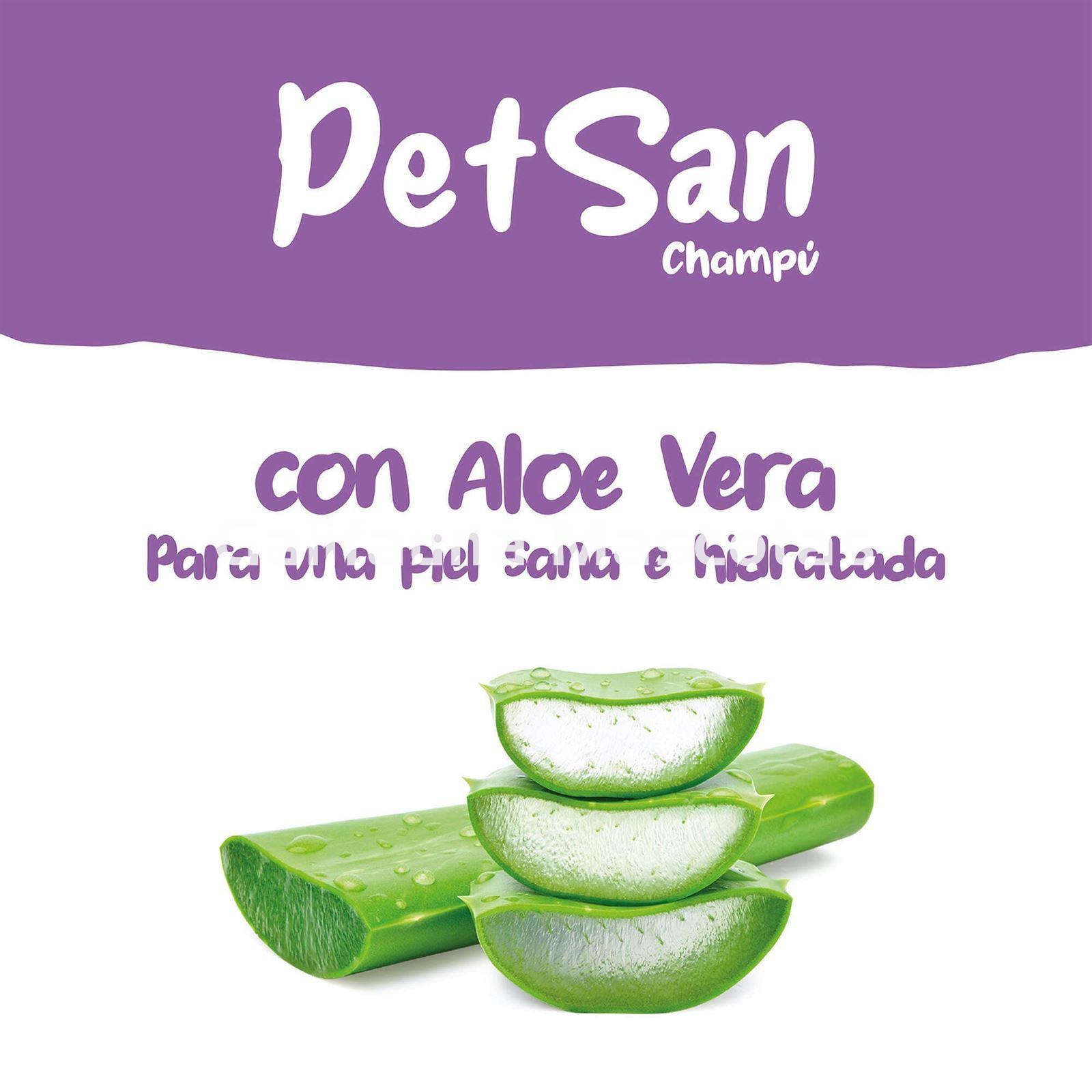 Champú especial pelo blanco con Aloe Vera para perros PetSan - Imagen 3