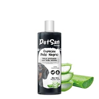 Champú especial pelo negro con Aloe Vera para perros PetSan - Imagen 1