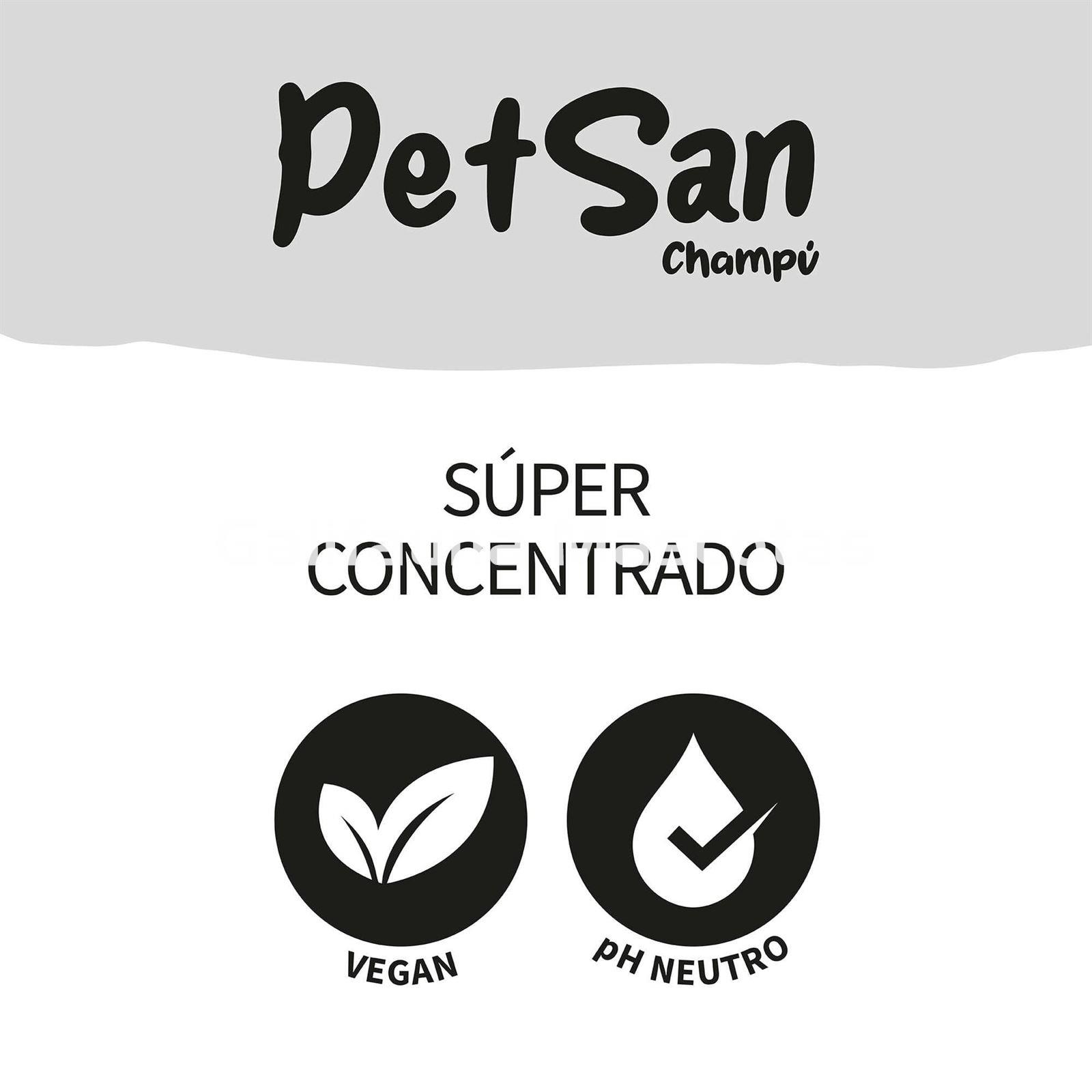 Champú especial pelo negro con Aloe Vera para perros PetSan - Imagen 2