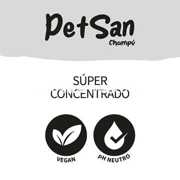 Champú especial pelo negro con Aloe Vera para perros PetSan - Imagen 2