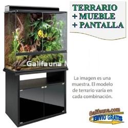 COMBO Terrario + Mesa + Sistema de iluminación.  90x45 cm en varias alturas. - Imagen 2