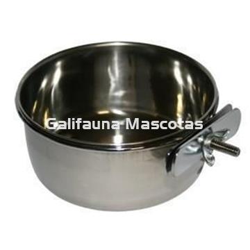 Comedero metalinox para roedores 300 ml. con tornillo. - Imagen 1