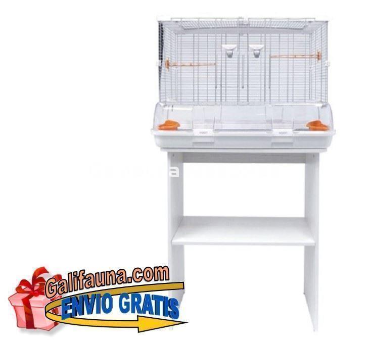 CONJUNTO JAULA+MESA VISION L01.  75 x 38 x 133,5 cm. "La jaula mas limpia del mercado" - Imagen 1