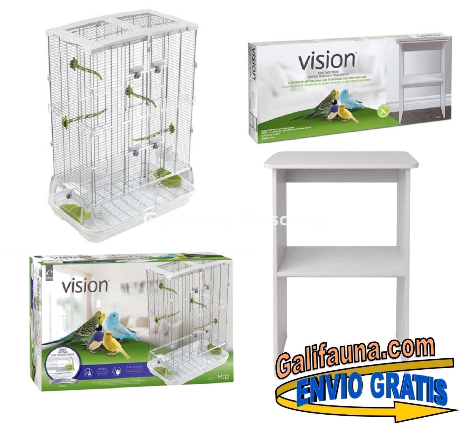 CONJUNTO JAULA+MESA VISION M02.  61 x 38 x 166,5 cm. "La jaula mas limpia del mercado" - Imagen 1