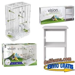 CONJUNTO JAULA+MESA VISION M02.  61 x 38 x 166,5 cm. "La jaula mas limpia del mercado" - Imagen 1