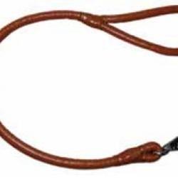 Correa de cuero redonda. Mosquetón reforzado. - Imagen 1