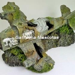 Decoración avion hundido grande. 26x17,5x13 cm - Imagen 1