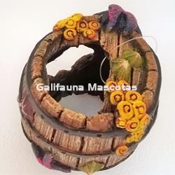 Decoración Barril agujereado con corales. - Imagen 2