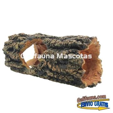 Decoracion Corteza hueca de tronco de 20 cm de largo. Ornamento para acuarios. - Imagen 2