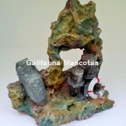 Decoración Roca grande con anfora. - Imagen 2