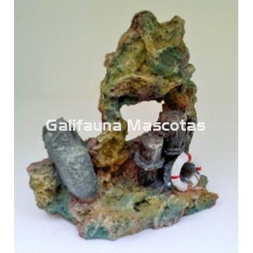 Decoración Roca grande con anfora. - Imagen 2