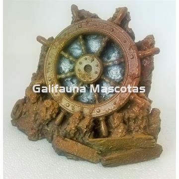 Decoración Timón sobre roca grande. - Imagen 1