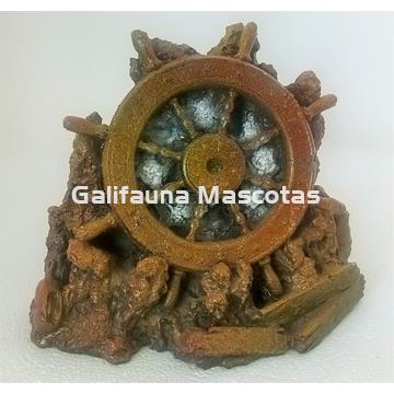 Decoración Timón sobre roca grande. - Imagen 2