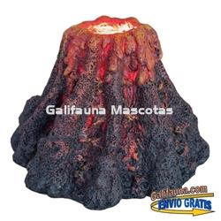 Decoración Volcán Burbujas con iluminación LED. Ornamento para acuarios. - Imagen 1