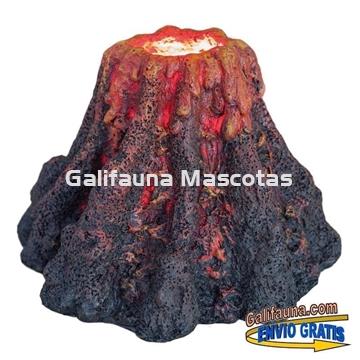 Decoración Volcán Burbujas con iluminación LED. Ornamento para acuarios. - Imagen 1