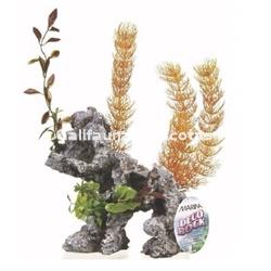 DOBLE Decoración GIGANTE rocas con plantas. Ornamento especial para acuarios grandes. - Imagen 2