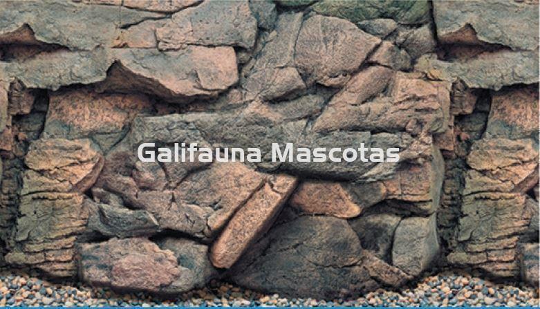 Fondo de acuario doble Rocas 3D / Plantas. Alto 49 cm. - Imagen 1