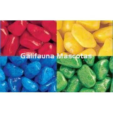 Grava de color varios colores especial para acuarios. 1 kg. - Imagen 1