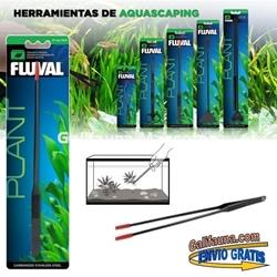 HERRAMIENTAS PARA AQUASCAPING FLUVAL PLANT:  - PINZAS FORCEPS CON PUNTAS DE GOMA  - - Imagen 1