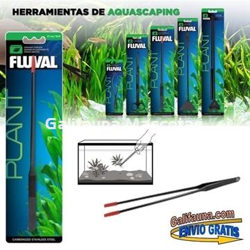 HERRAMIENTAS PARA AQUASCAPING FLUVAL PLANT:  - PINZAS FORCEPS CON PUNTAS DE GOMA  - - Imagen 1