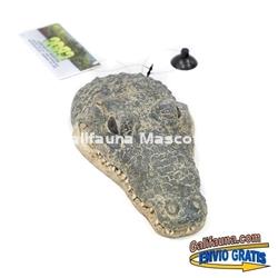 ISLA FLOTANTE COCODRILO para Tortugas, anfibios y otros reptiles. Para Tortugueras y Aqua-terrarios. - Imagen 1