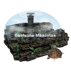 Isla fuente para Tortuguera con fuente y bomba filtrante. - Imagen 1