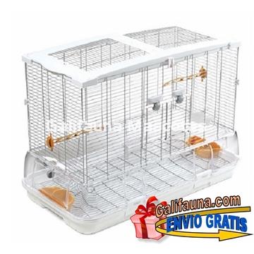 Jaula VISION. Modelo L11 de 75 x 38 x 54,5 cm. Alambre grueso. "La jaula mas limpia del mercado" - Imagen 1