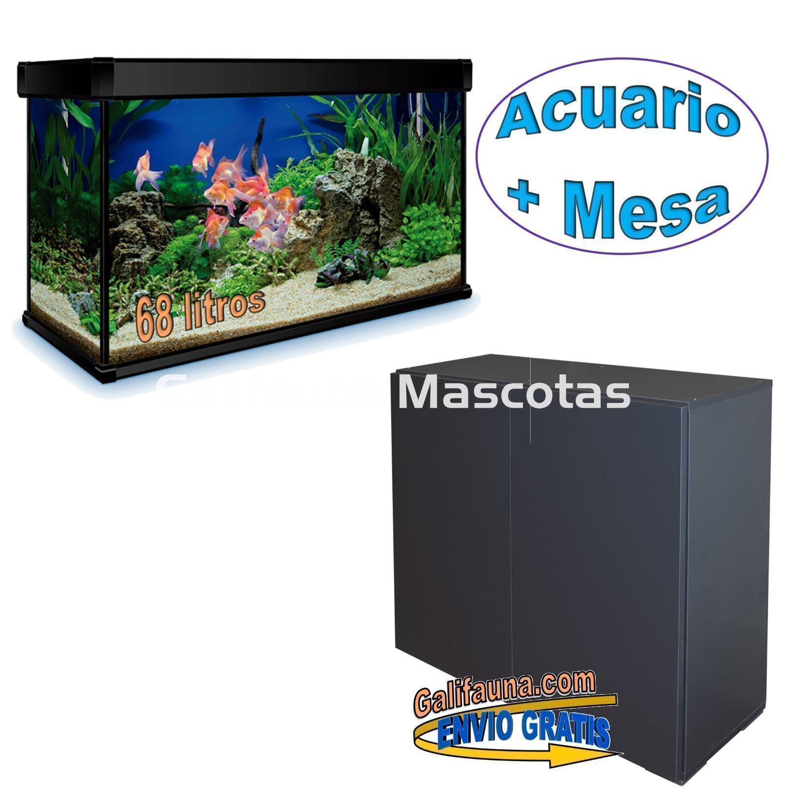KIT ACUARIO de  68 litros AQUALUXPRO + MESA - Imagen 1