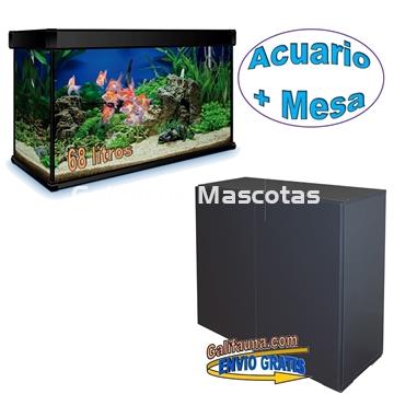 KIT ACUARIO de  68 litros AQUALUXPRO + MESA - Imagen 1