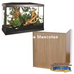 Kit acuario MARINA LED de 75 litros + MESA Roble Marina Lux 75.. - Imagen 1