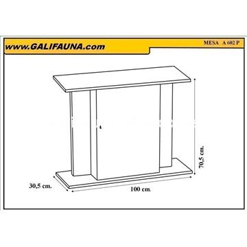Mesa de acuario 100 x 30 cm. 100/200 litros aprox, Con puerta. - Imagen 2