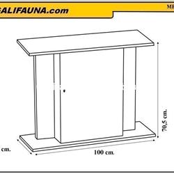 Mesa de acuario 100 x 40 cm. 100/200 litros aprox, Con puerta. - Imagen 2