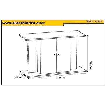 Mesa de acuario 120 x 40 cm. 200/300 litros aprox, Con puerta. - Imagen 2