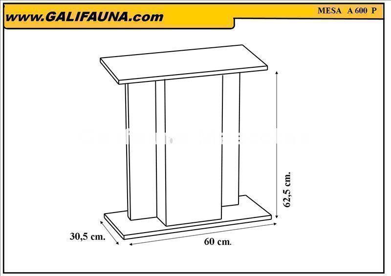 Mesa de acuario  60 x 30 cm. 45/70 litros aprox. Con puerta - Imagen 2