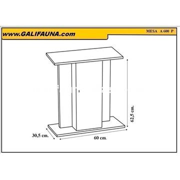 Mesa de acuario  60 x 30 cm. 45/70 litros aprox. Con puerta - Imagen 2