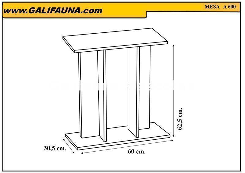 Mesa de acuario  60 x 30 cm. 45/70 litros aprox. - Imagen 3