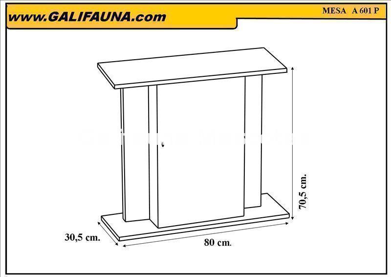 Mesa de acuario  80 x 30 cm. 80/120 litros aprox. Con puerta. - Imagen 2