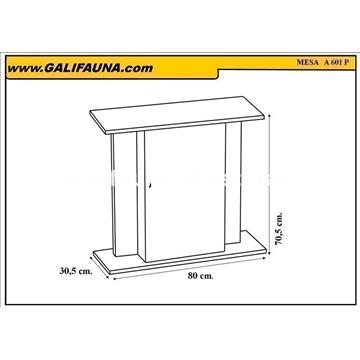 Mesa de acuario  80 x 30 cm. 80/120 litros aprox. Con puerta. - Imagen 2