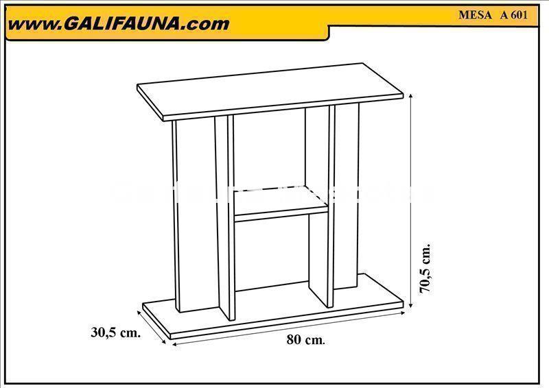 Mesa de acuario  80 x 30 cm. 80/120 litros aprox. - Imagen 3