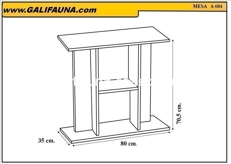 Mesa de acuario  80 x 35 cm. 80/120 litros aprox. - Imagen 3