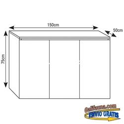 Mesa. Mueble para acuario de 50 cm de fondo. 150 x 50x75 cm. - Imagen 2