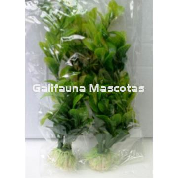 Pack de 2 Plantas de plástico 18 cm. para acuario. Decoración Acuarios. - Imagen 1