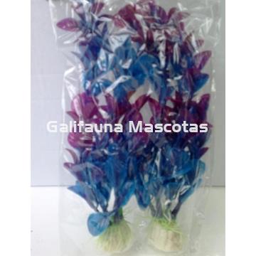 Pack de 2 Plantas de plástico 18 cm. para acuario. Decoración Acuarios. - Imagen 2
