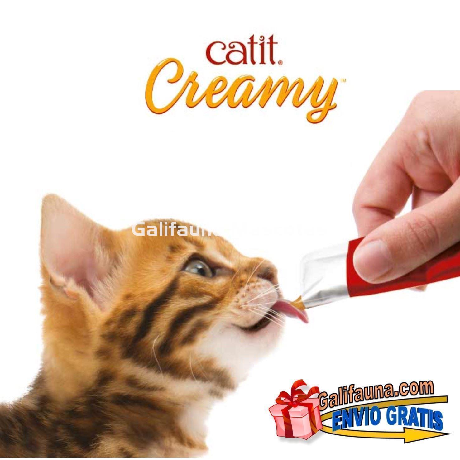 Pack de 48 Snacks CATIT CREAMY con SUPEALIMENTOS.  SNACK CREMOSO de Salmón con Quinoa y Espirulina. - Imagen 3
