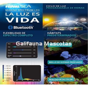 PANTALLA LED BLUETOOTH FLUVAL SEA MARINE SPECTRUM 3.0. Marino. APP Fluval. Brazos extensibles. - Imagen 2